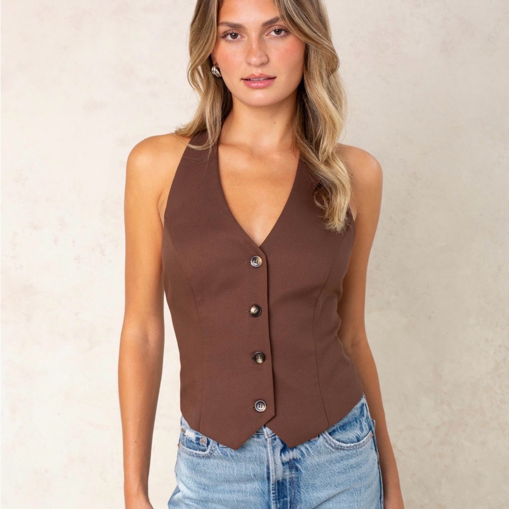 NWT Georgie Button-Up Women's Vest Size Med